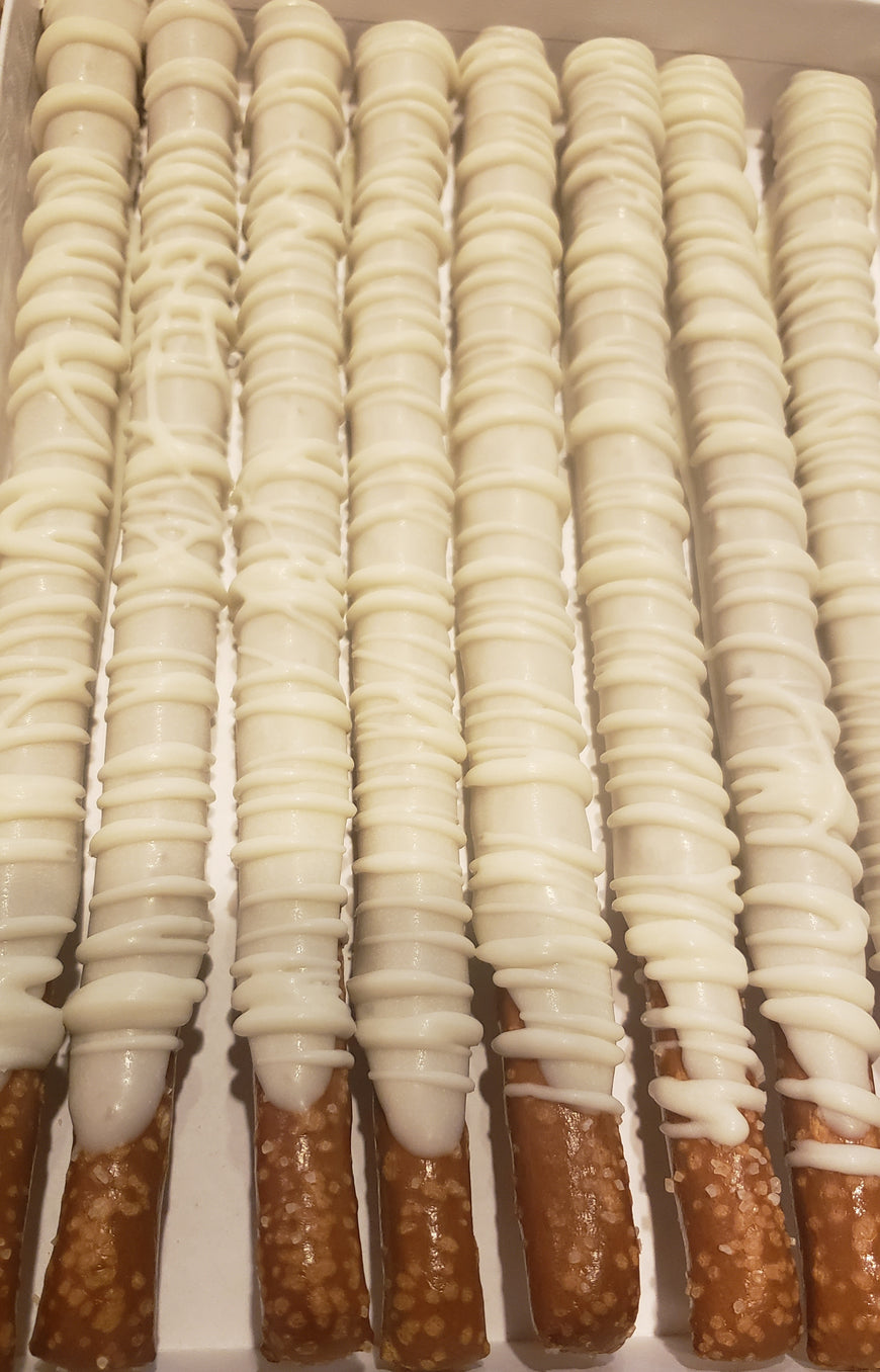 Gourmet White Chocolate Covered Pretzels