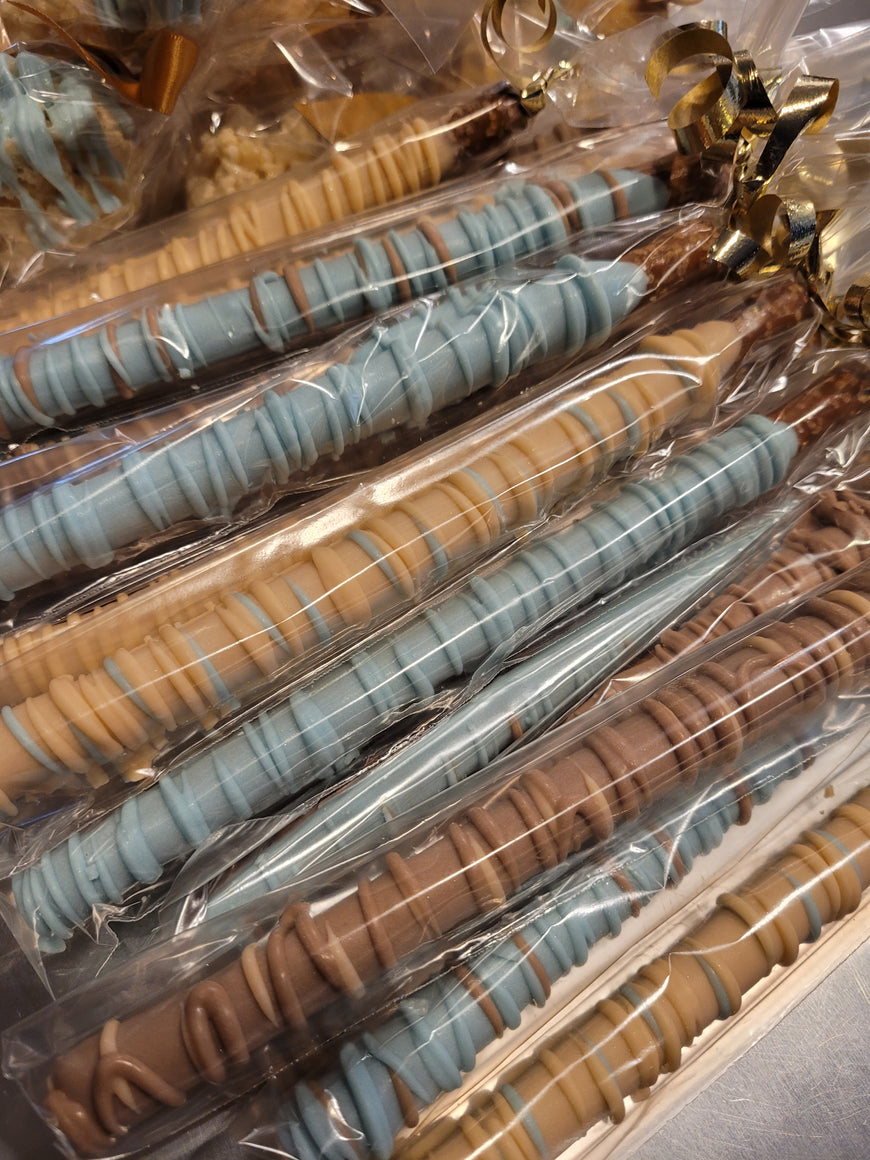 12 Customize Chocolate Covered Pretzels Wrapped