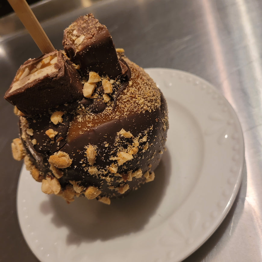 Snickers Bar-Caramel Chocolate Covered Granny Smith Apple